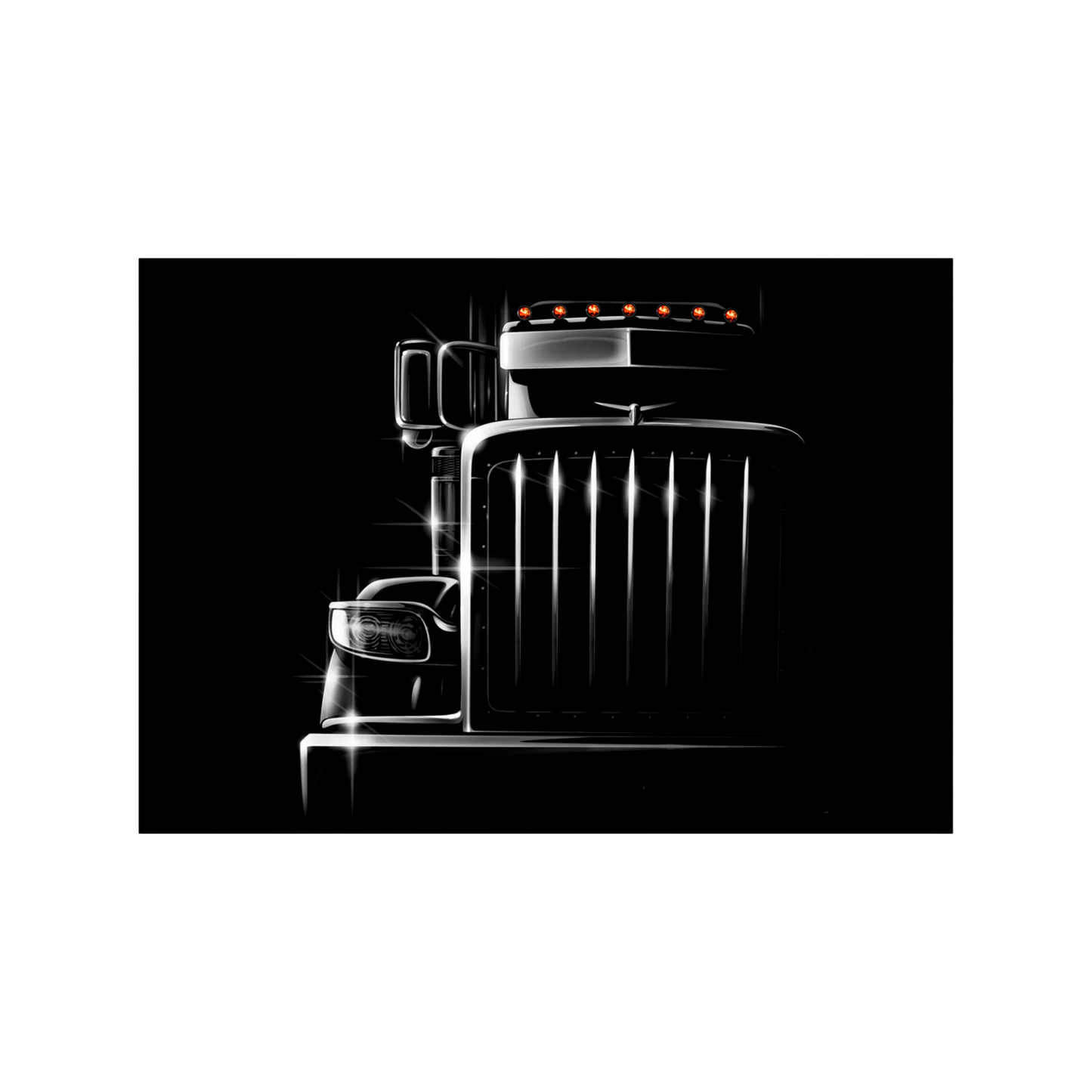 Stealth Black Truck Poster - 7 Sizes