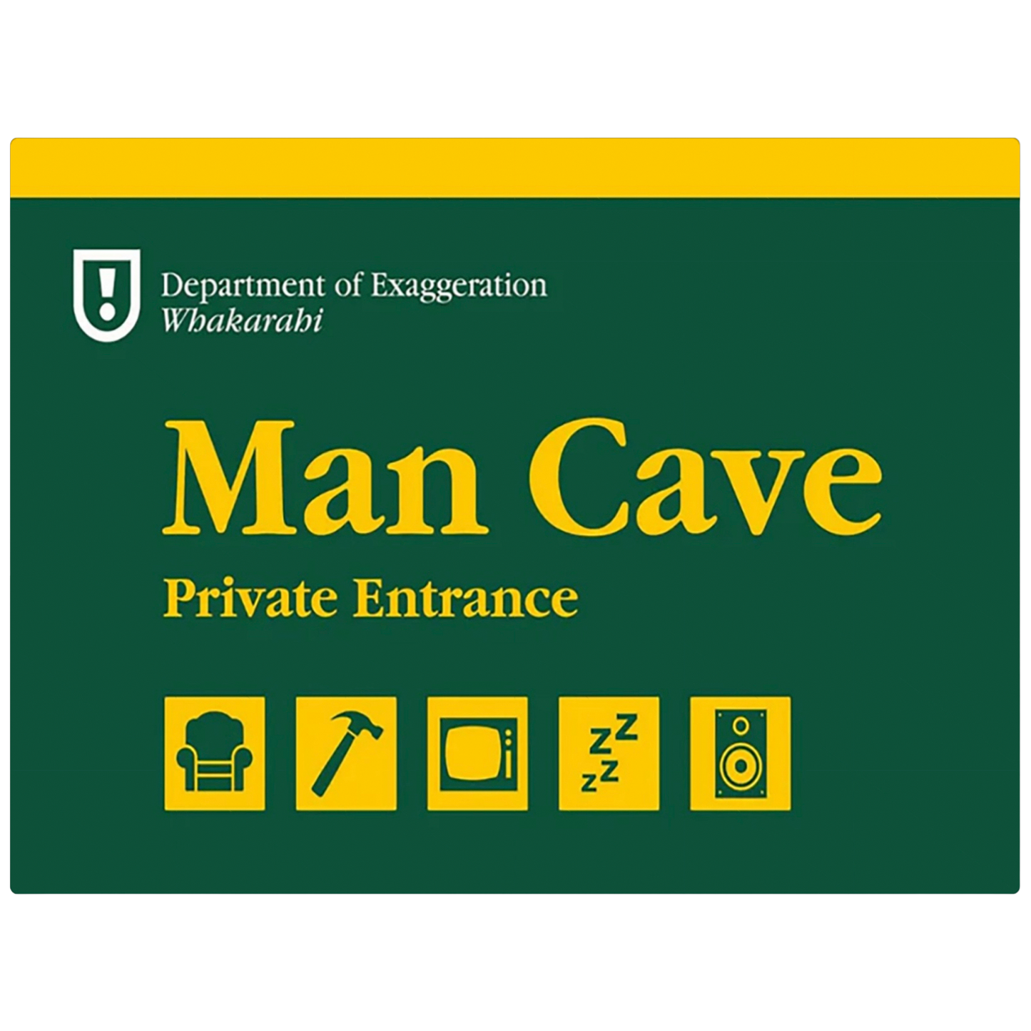 HD Metal Prints - Department of Exaggeration - Man Cave 30x45cm