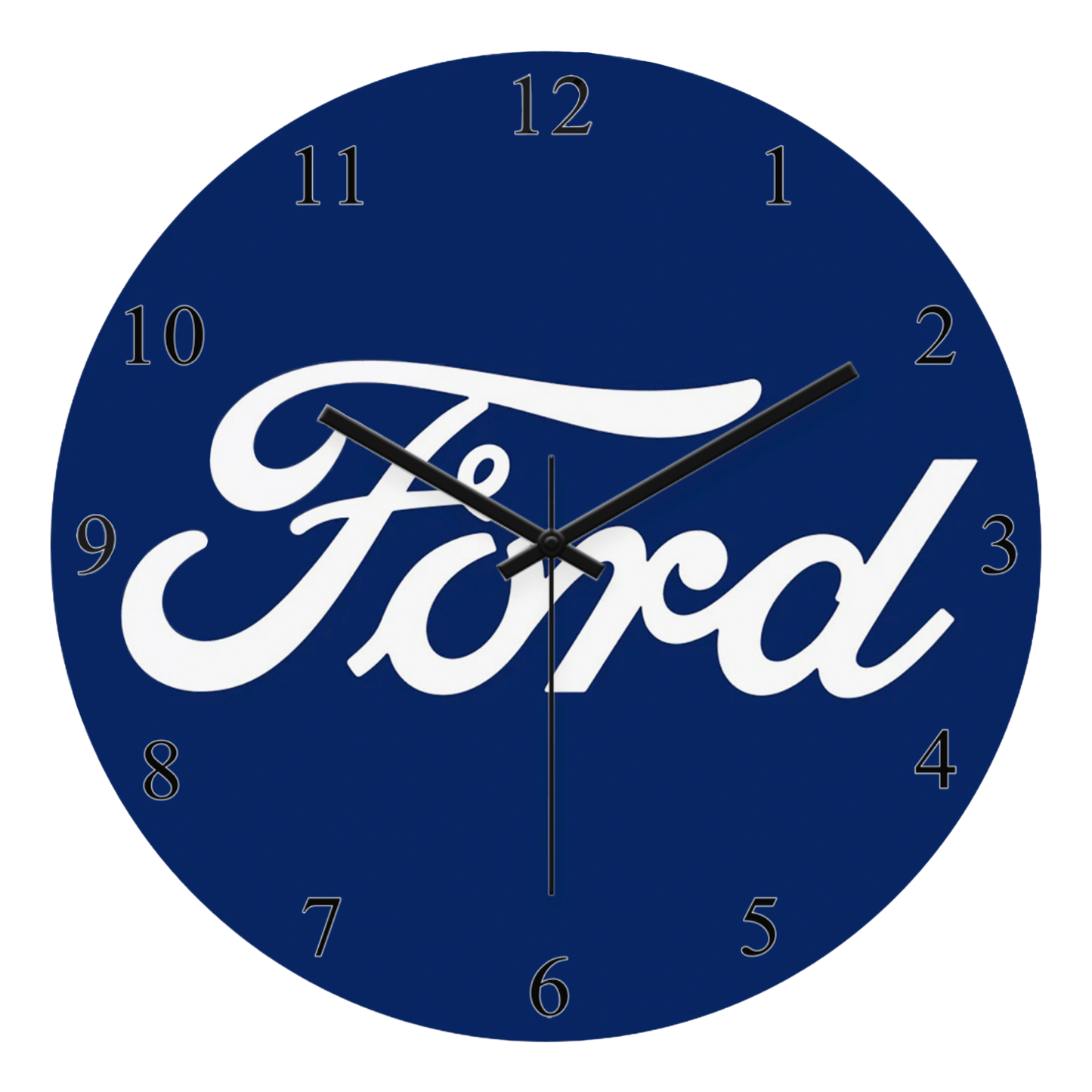 Ford Round Metal Clock