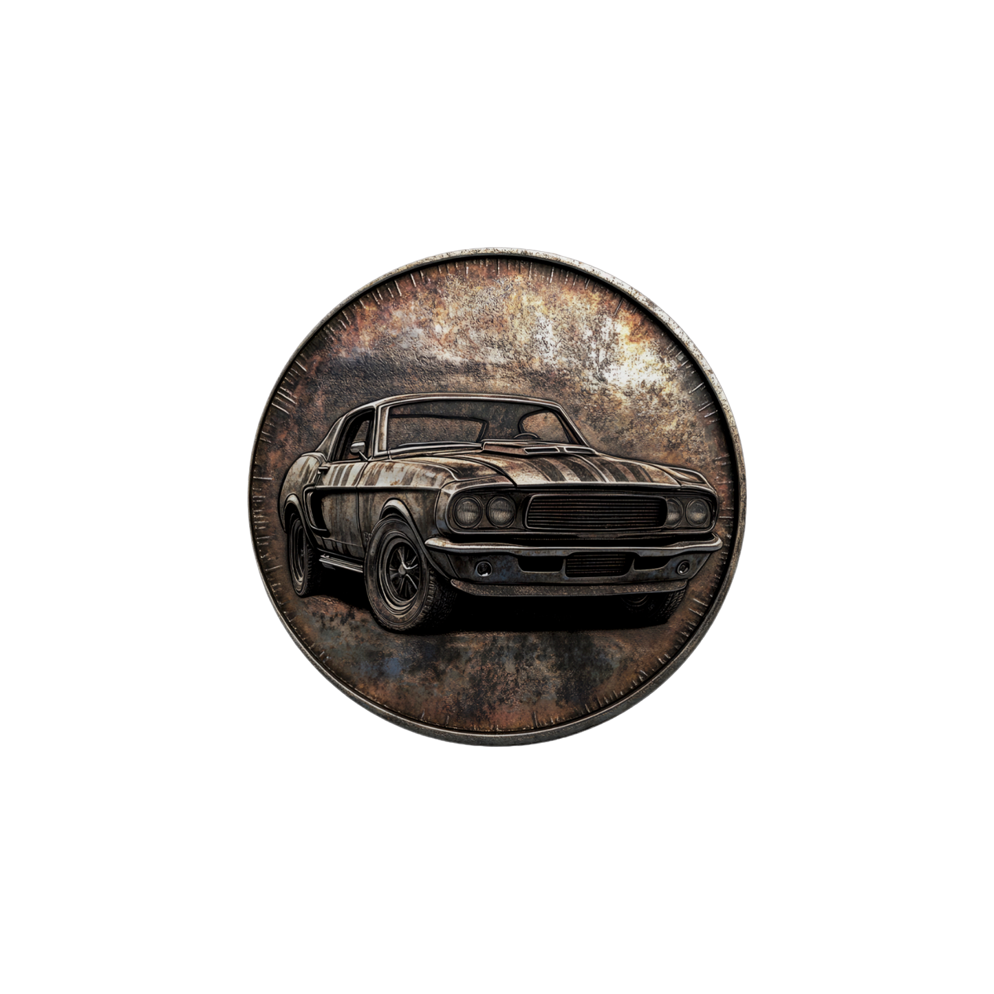 Rust & Metal Look Muscle & Classic Car Coasters - 9 Designs