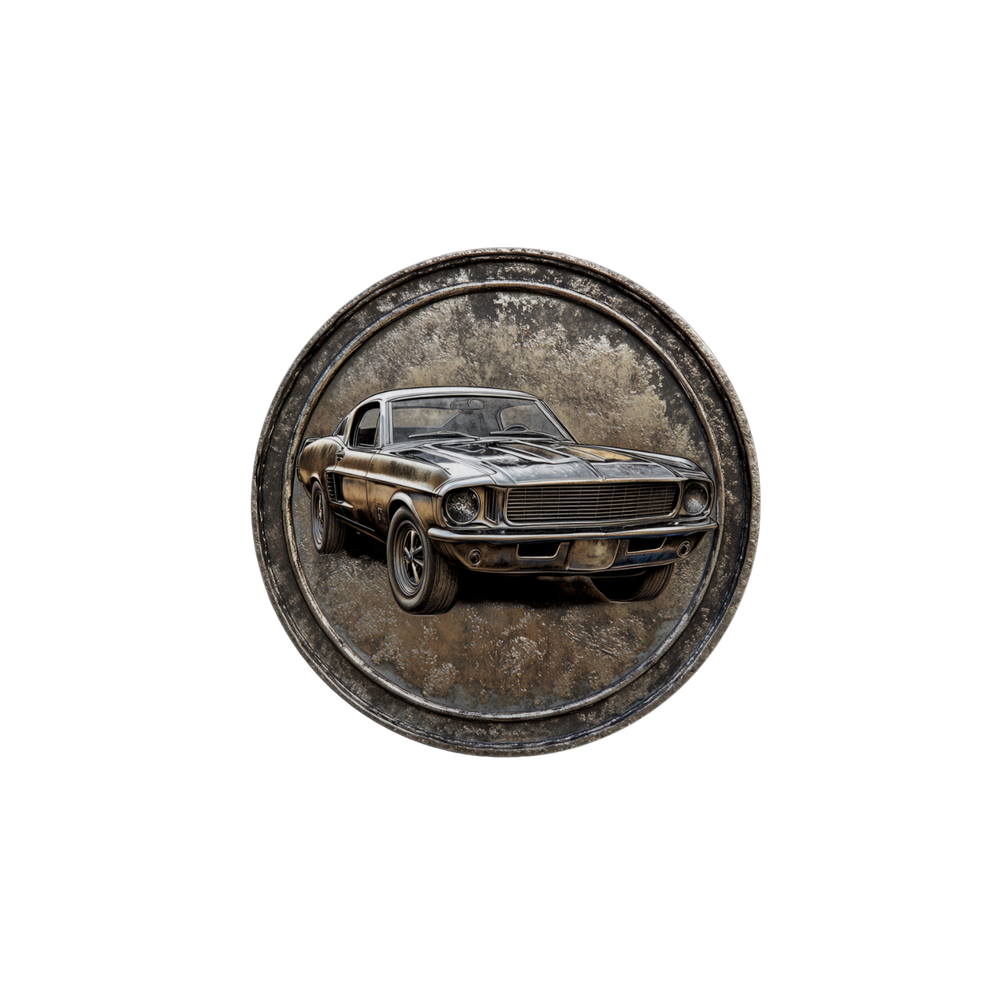 Rust & Metal Look Muscle & Classic Car Coasters - 9 Designs