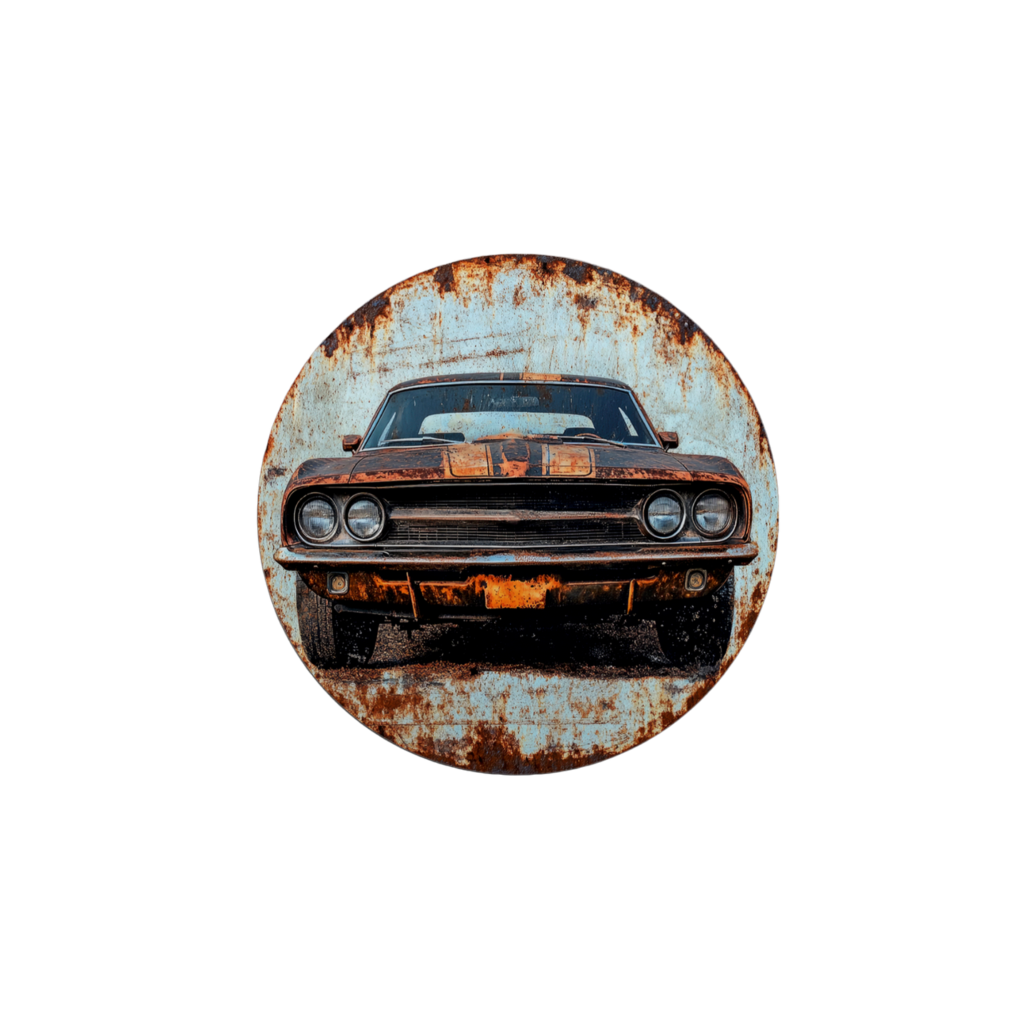 Rust & Metal Look Muscle & Classic Car Coasters - 9 Designs