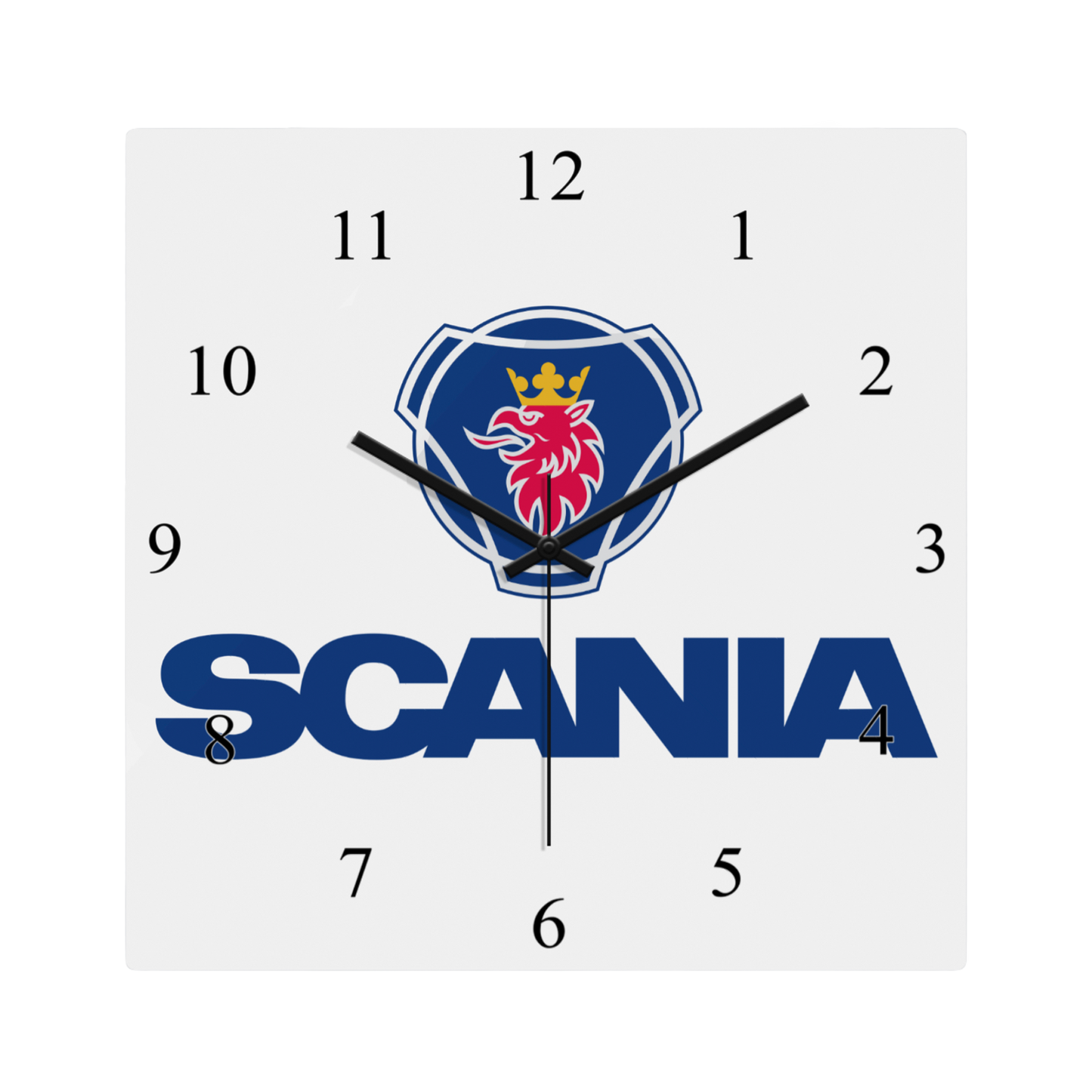 Scania Wall Clock – Square Logo Edition