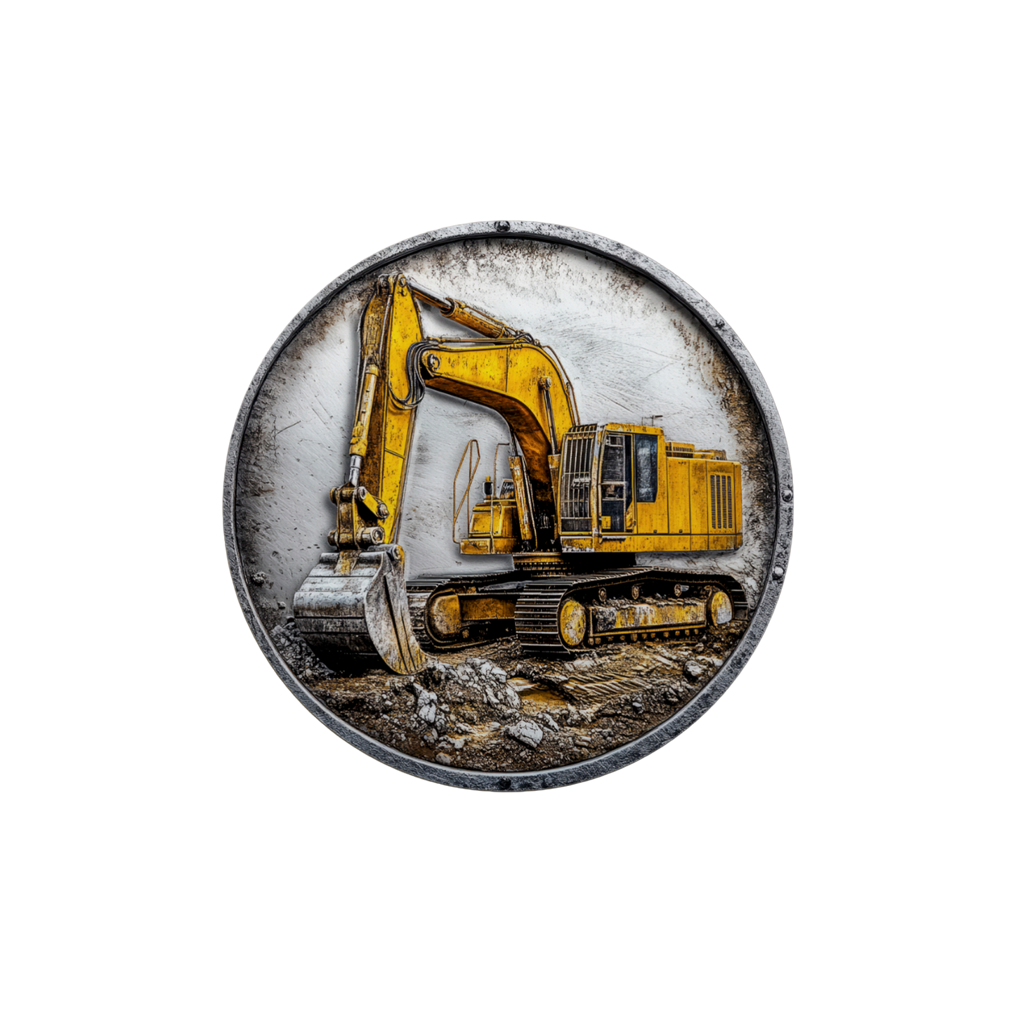 Metal Look Construction Coasters - 9 Designs