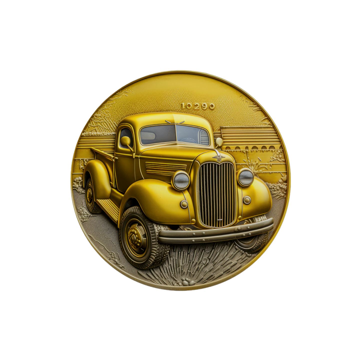 Metal Look Pick Up Truck Coasters - 9 Designs