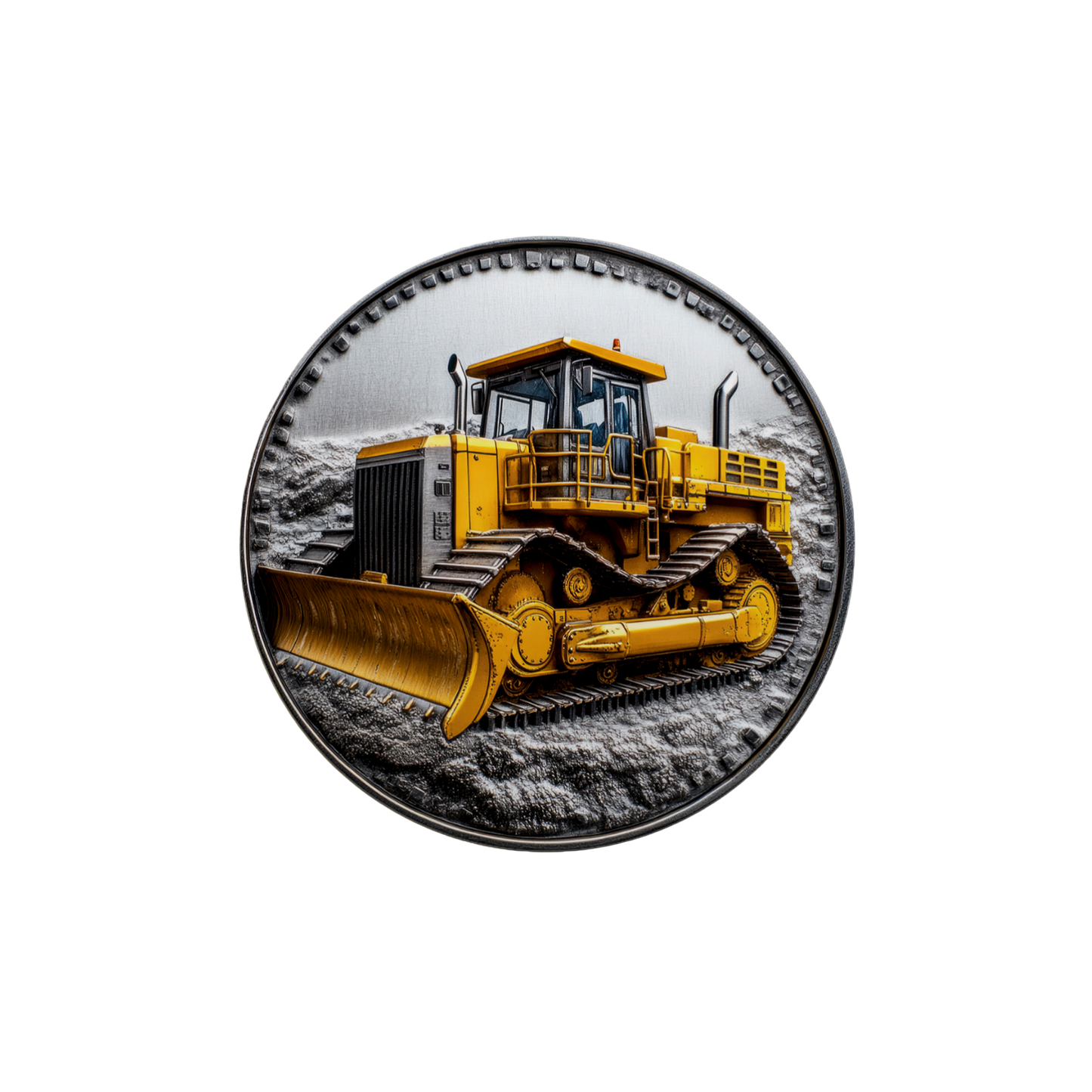Metal Look Construction Coasters - 9 Designs