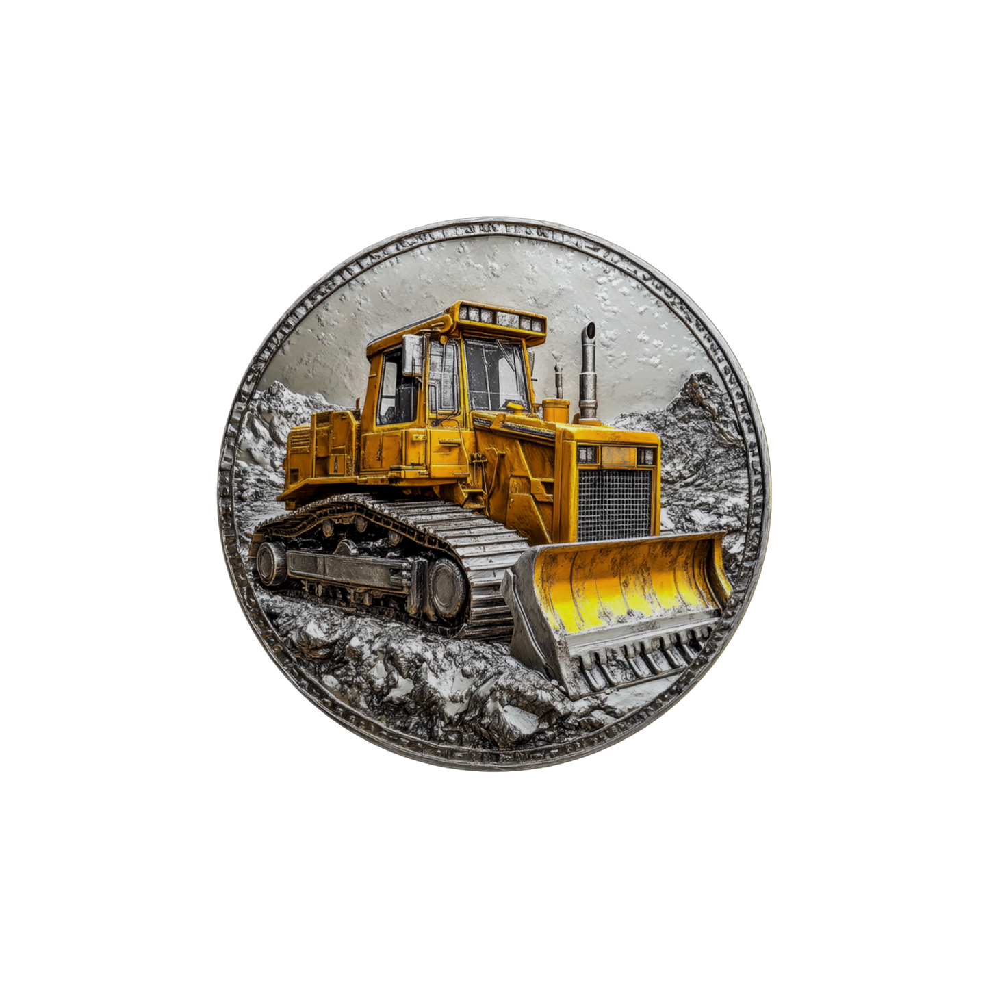 Metal Look Construction Coasters - 9 Designs