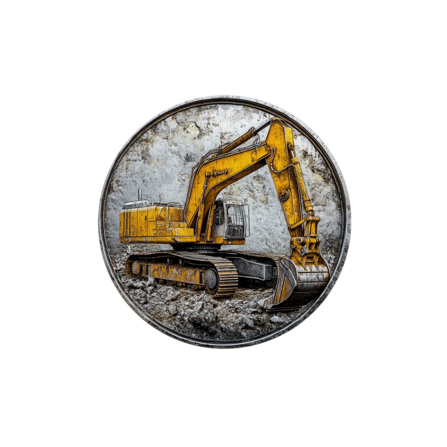 Metal Look Construction Coasters - 9 Designs