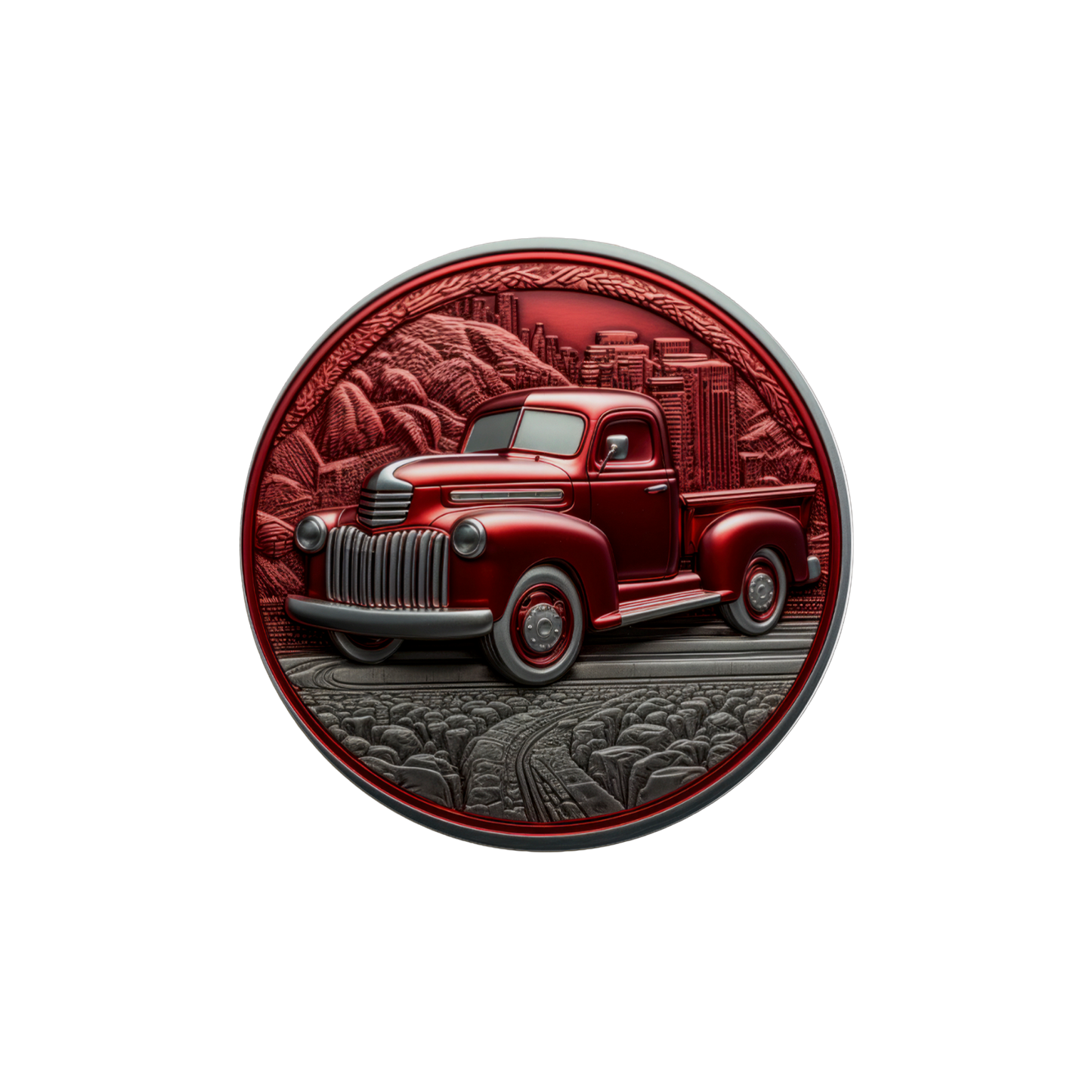 Metal Look Pick Up Truck Coasters - 9 Designs