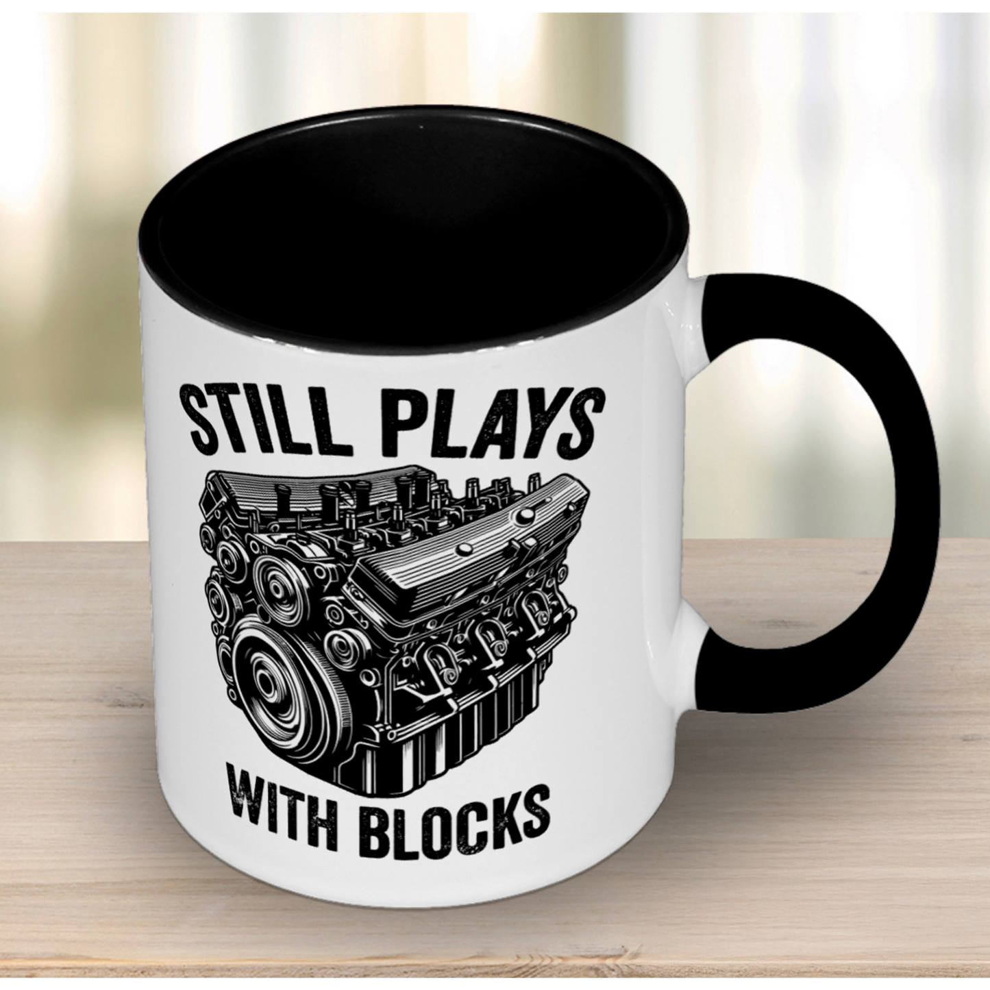 Still Plays With Blocks Mug