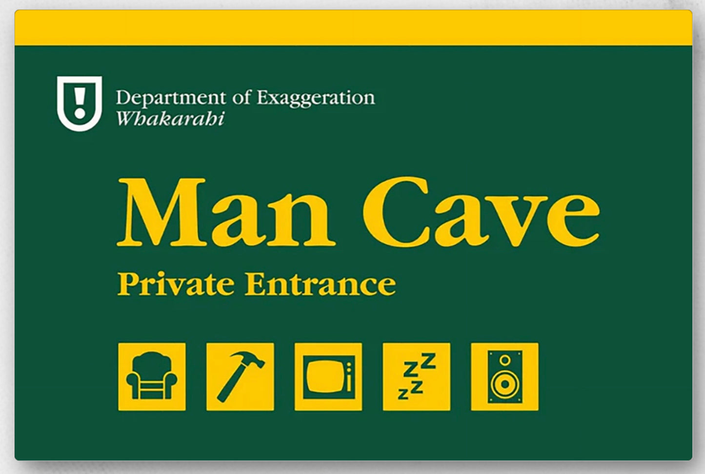HD Metal Prints - Department of Exaggeration - Man Cave 30x45cm