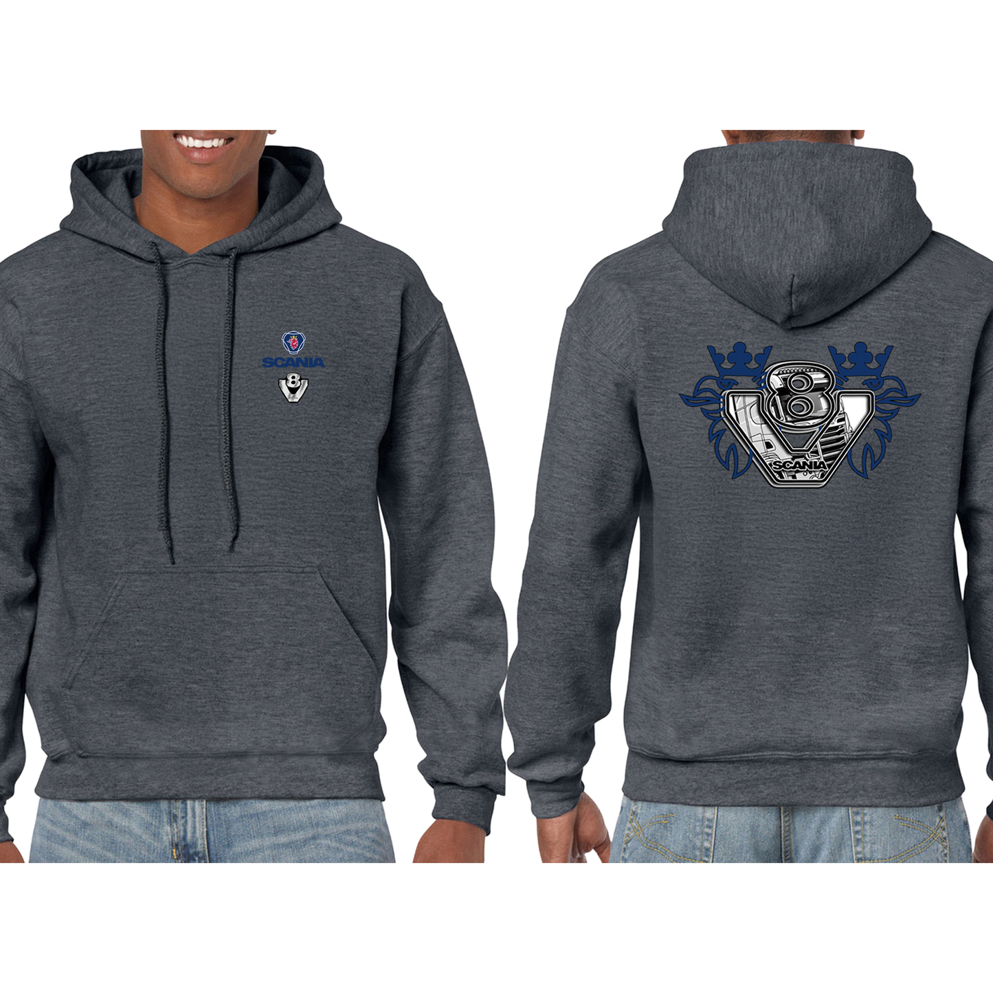 Scania V8 Hoodie - Blue/Yellow Red