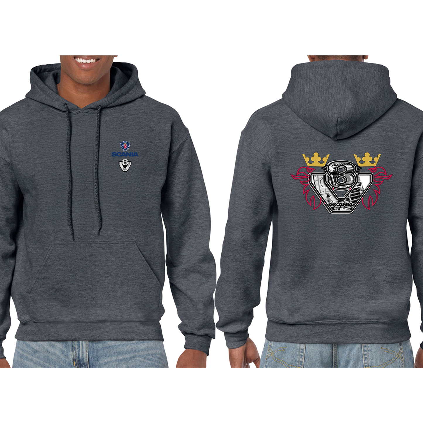 Scania V8 Hoodie - Blue/Yellow Red