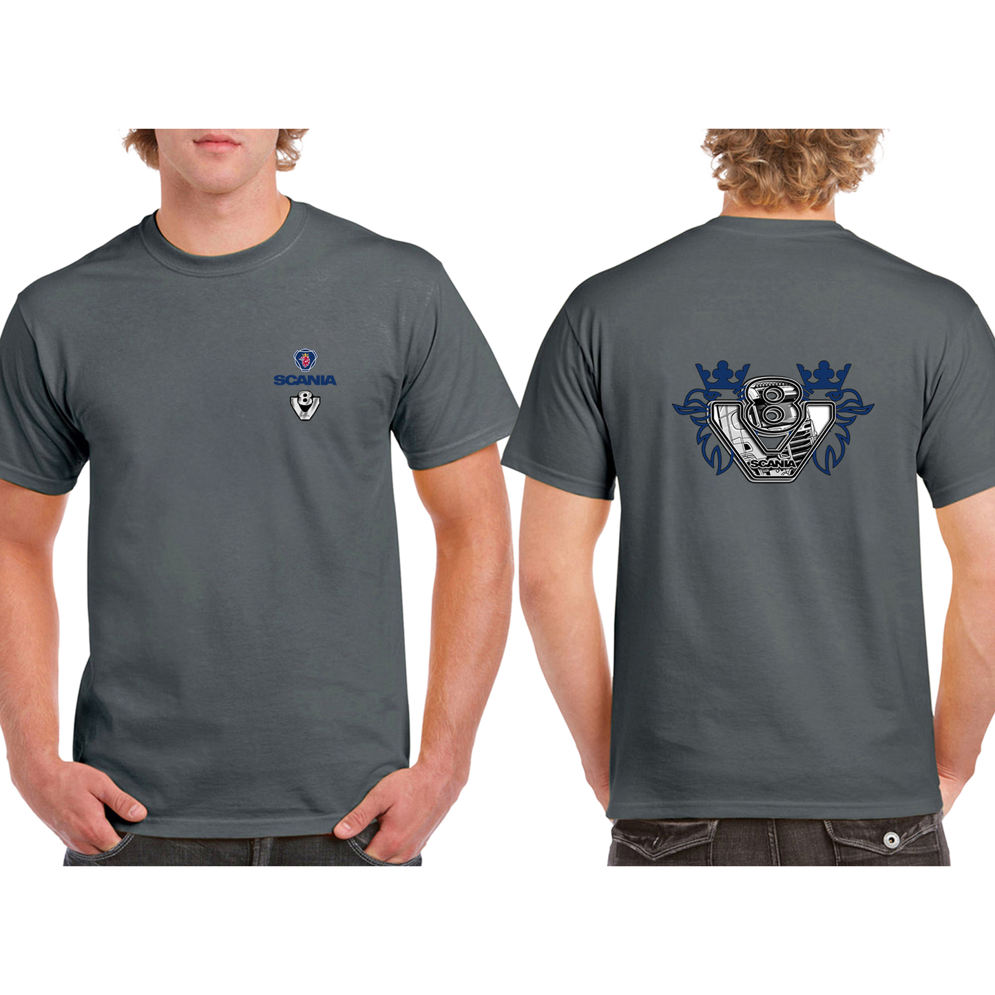 Scania V8 Power Tee - Blue/Yellow Red