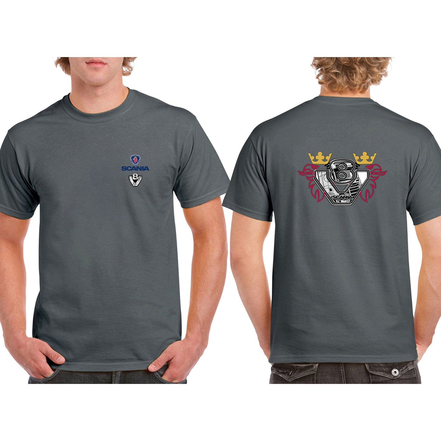 Scania V8 Power Tee - Blue/Yellow Red