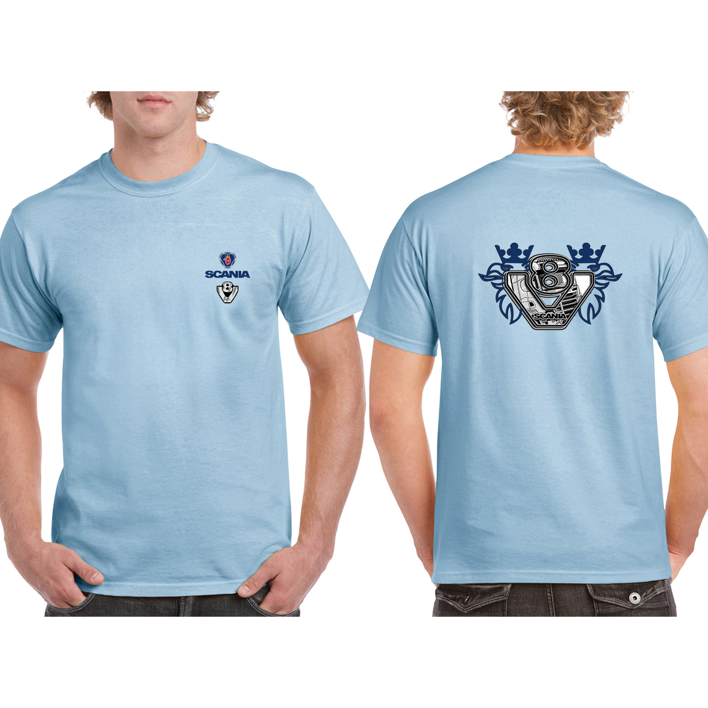 Scania V8 Power Tee - Blue/Yellow Red