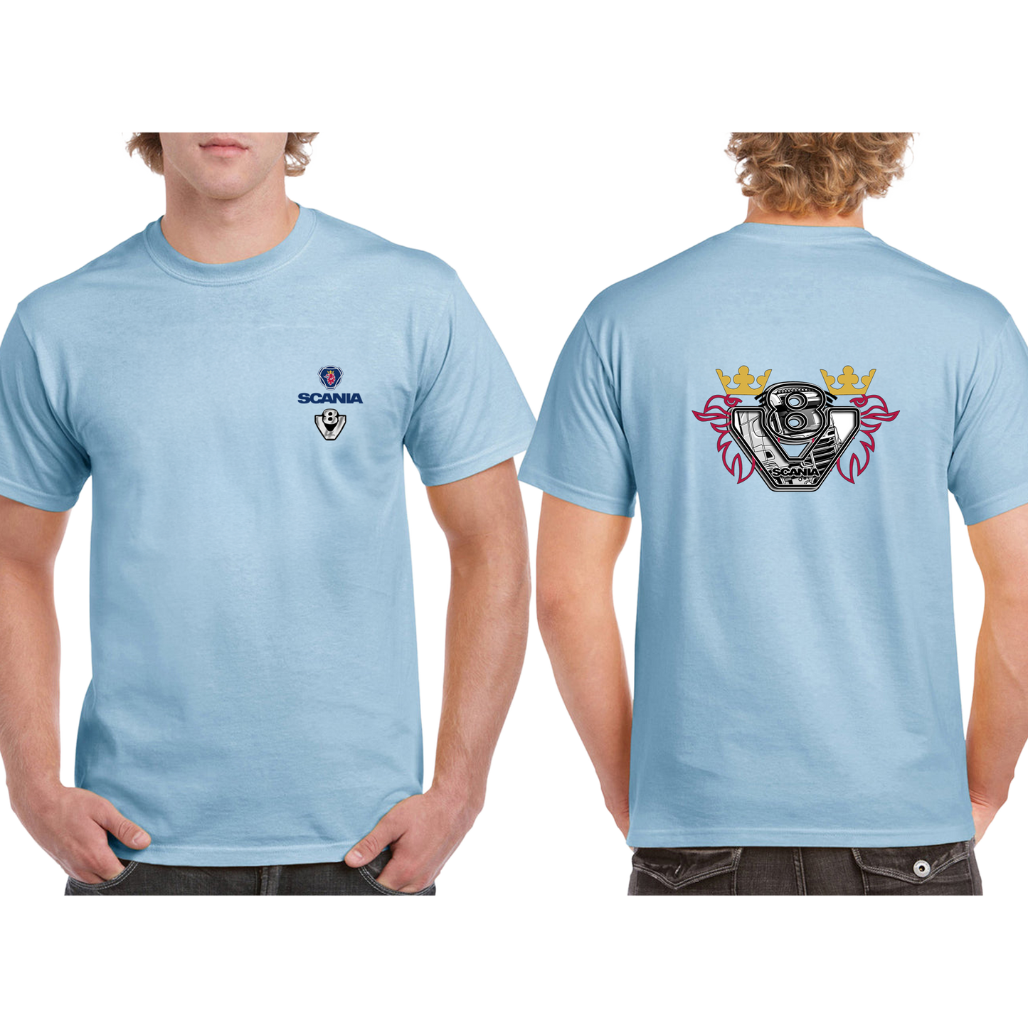 Scania V8 Power Tee - Blue/Yellow Red