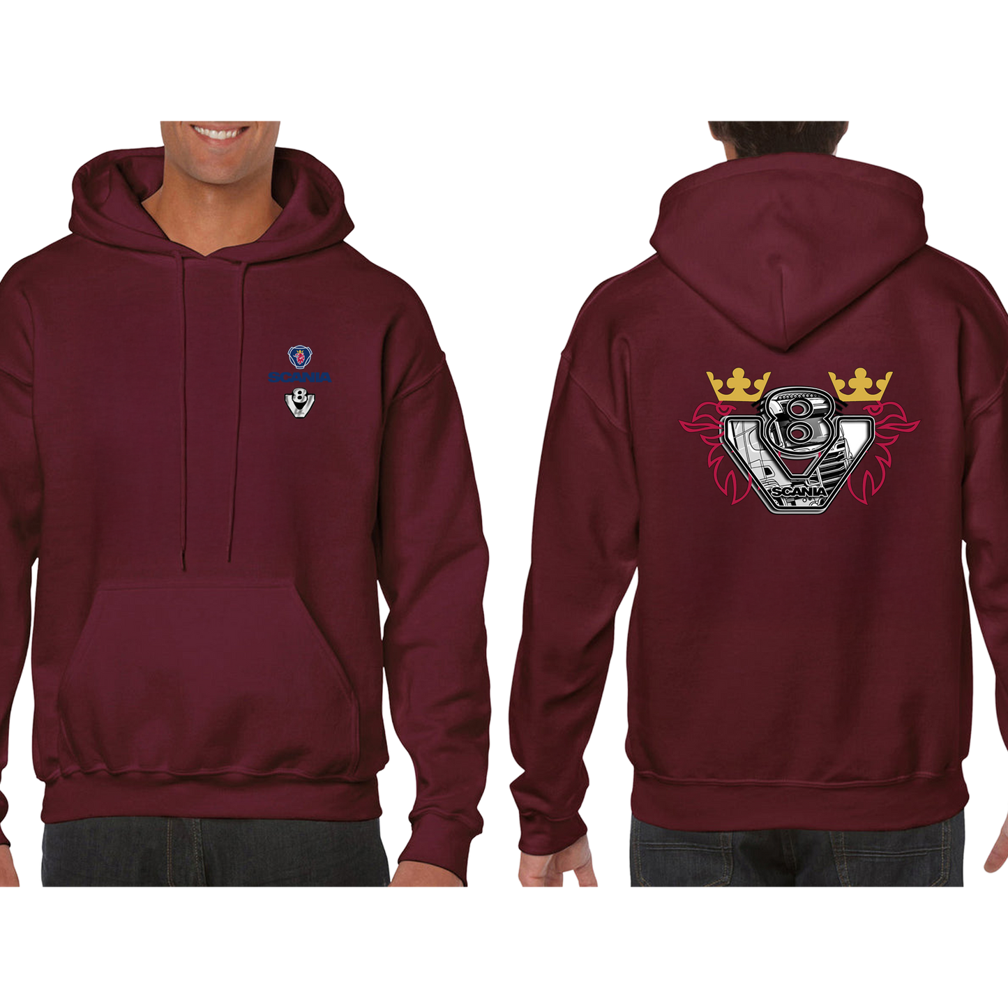 Scania V8 Hoodie - Blue/Yellow Red