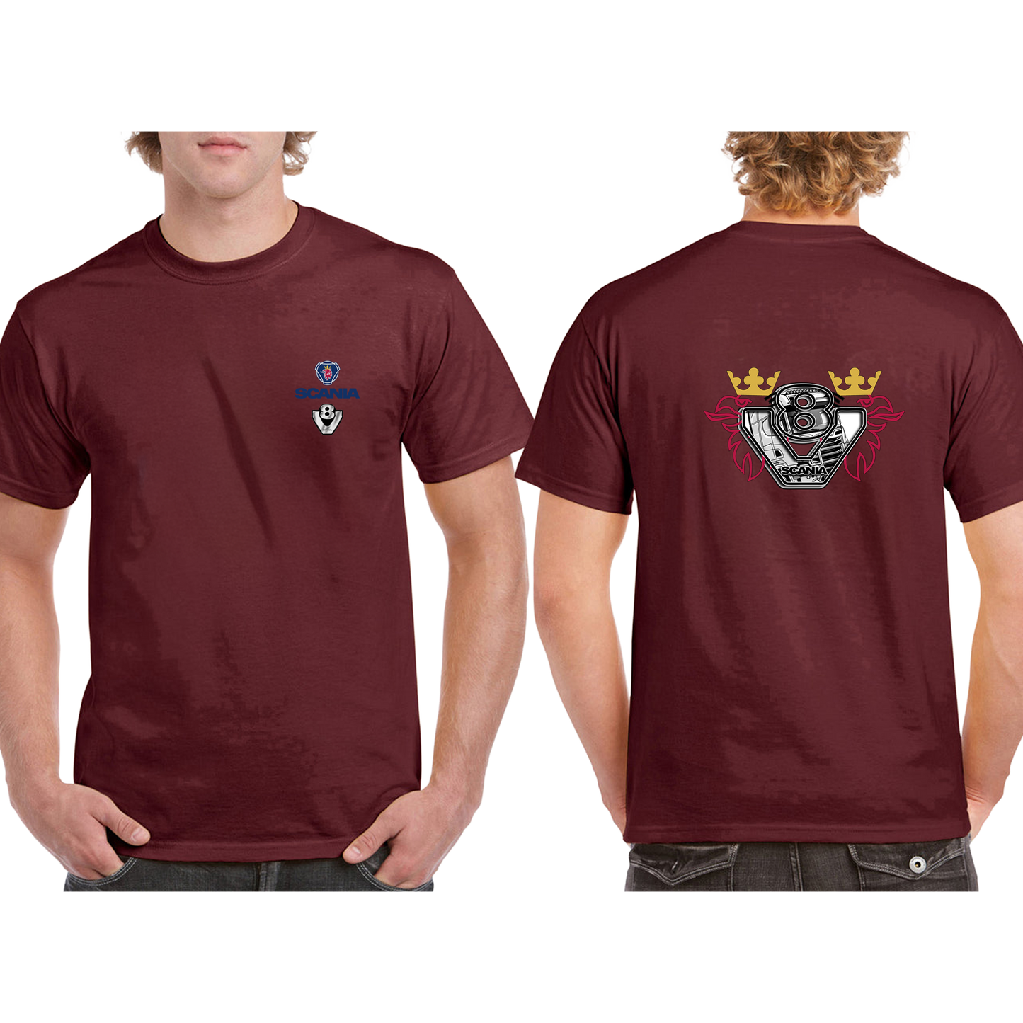 Scania V8 Power Tee - Blue/Yellow Red