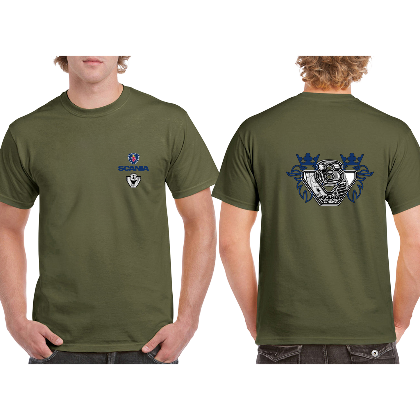 Scania V8 Power Tee - Blue/Yellow Red