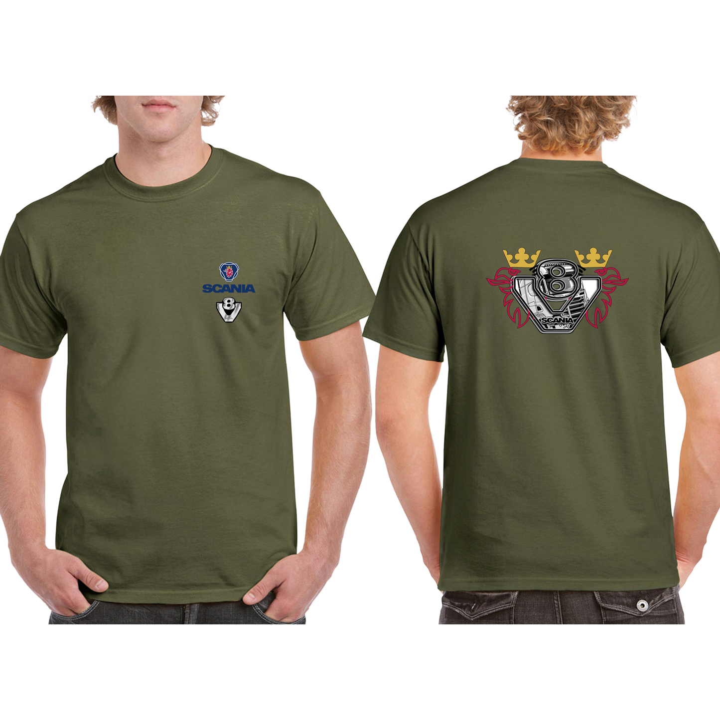Scania V8 Power Tee - Blue/Yellow Red