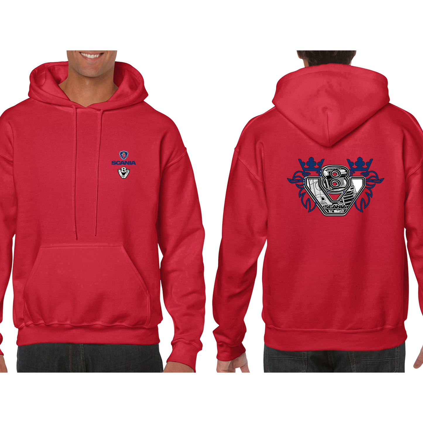 Scania V8 Hoodie - Blue/Yellow Red