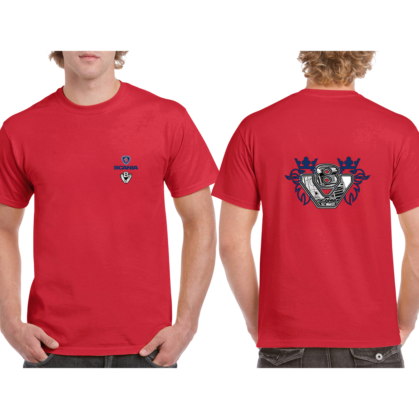 Scania V8 Power Tee - Blue/Yellow Red