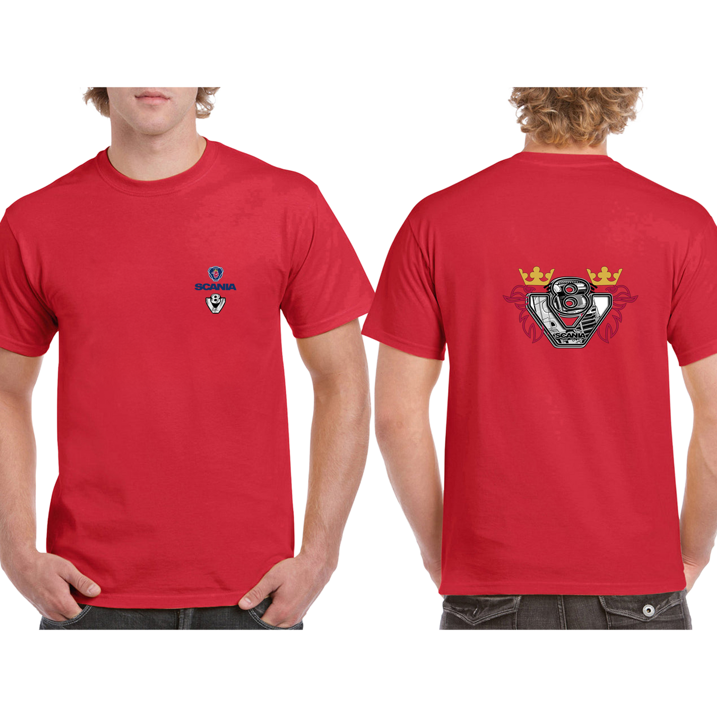 Scania V8 Power Tee - Blue/Yellow Red