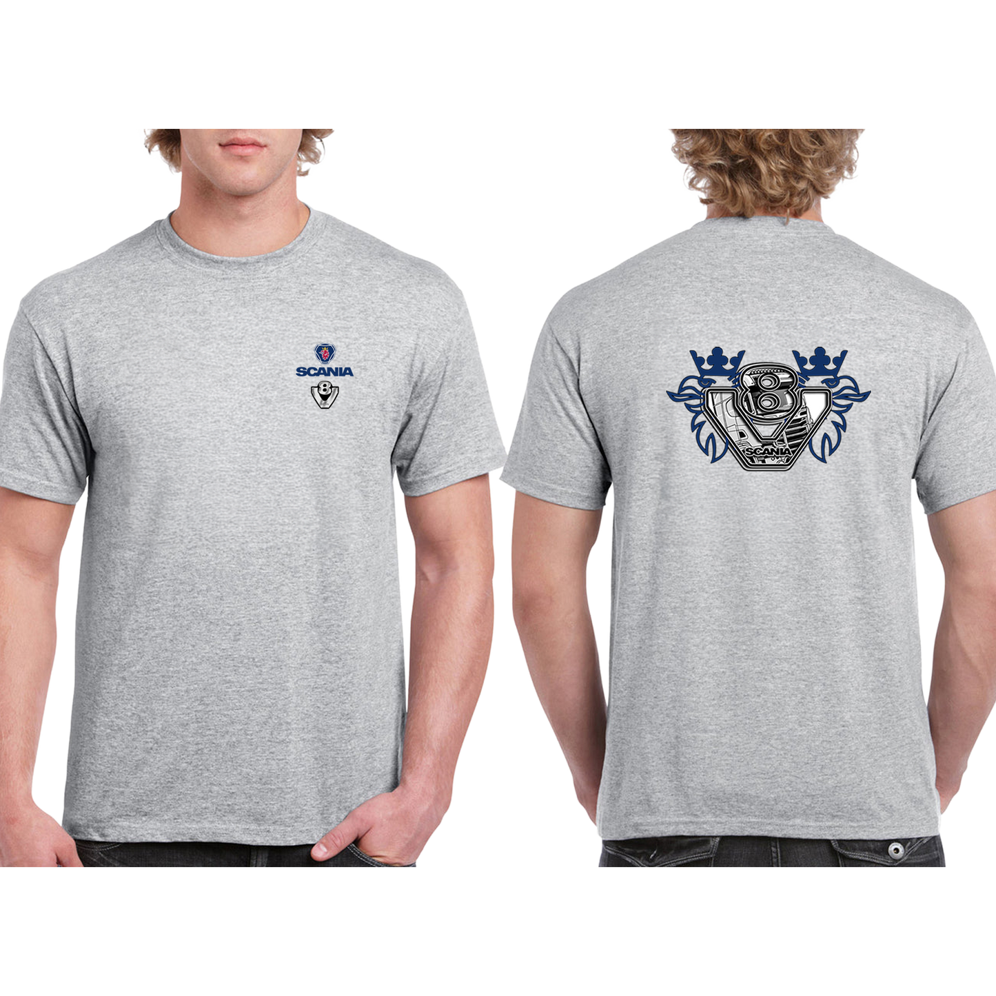 Scania V8 Power Tee - Blue/Yellow Red