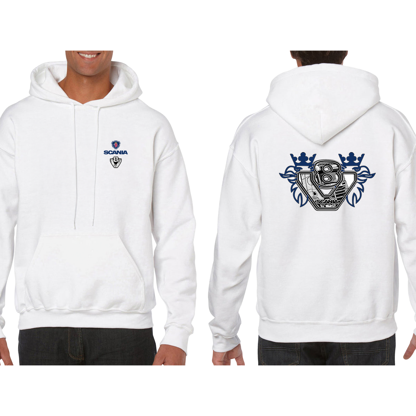 Scania V8 Hoodie - Blue/Yellow Red