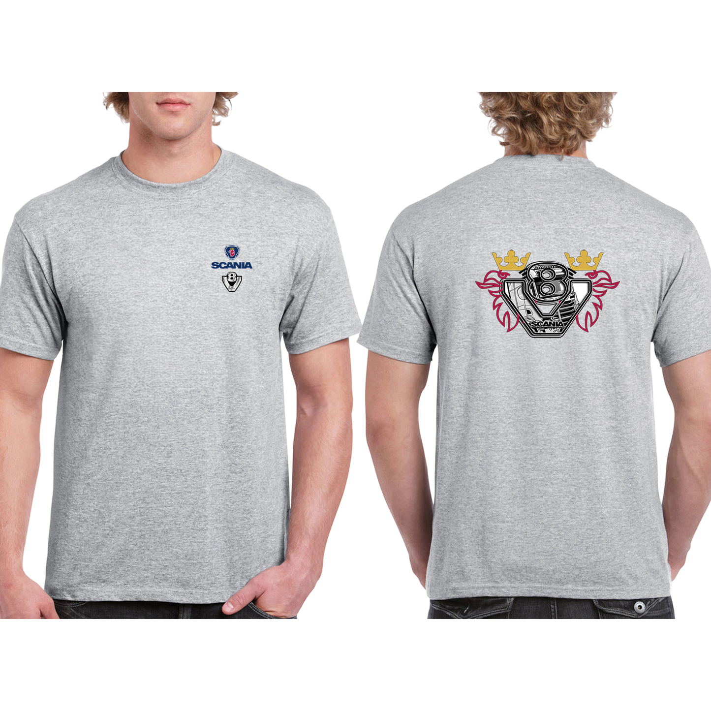 Scania V8 Power Tee - Blue/Yellow Red