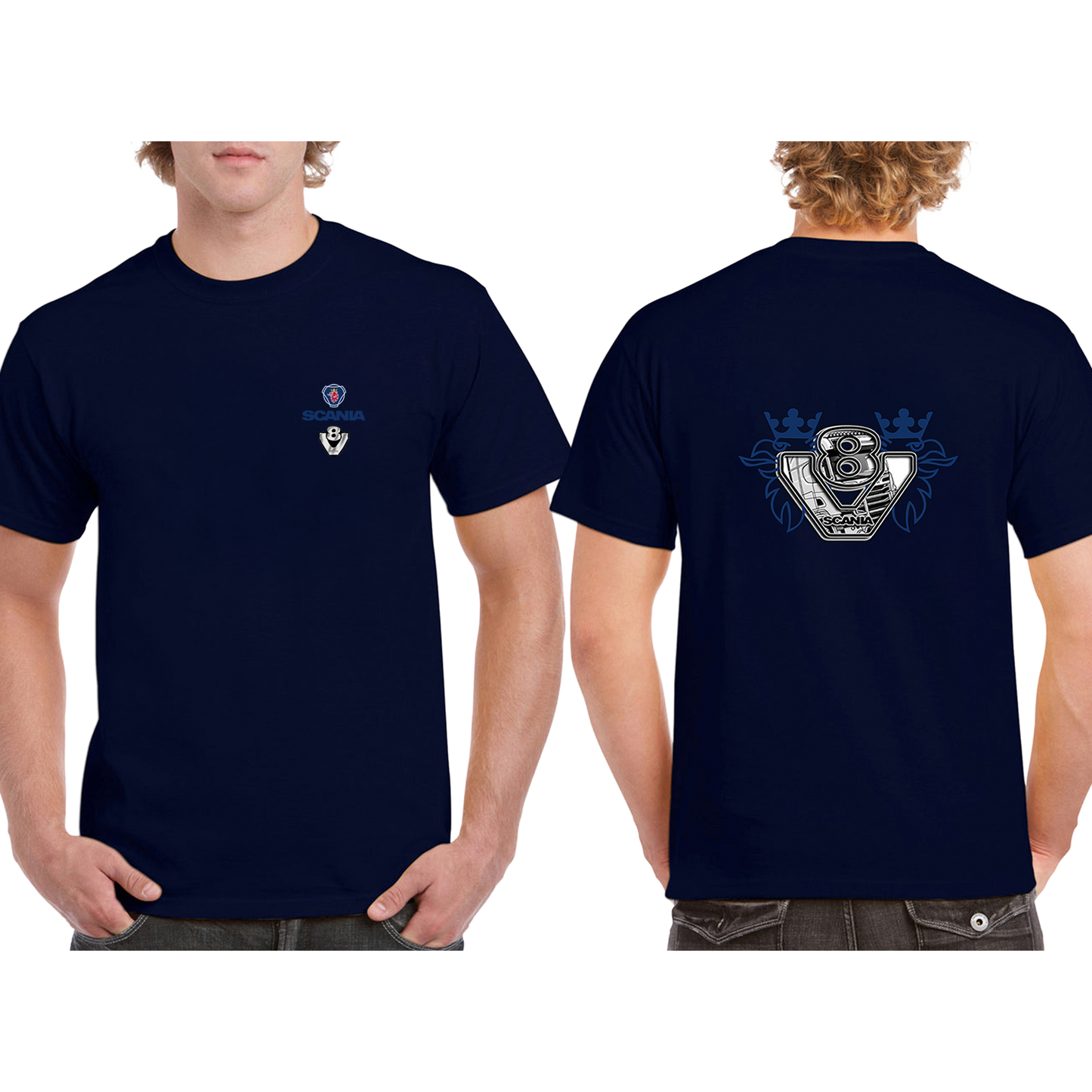 Scania V8 Power Tee - Blue/Yellow Red