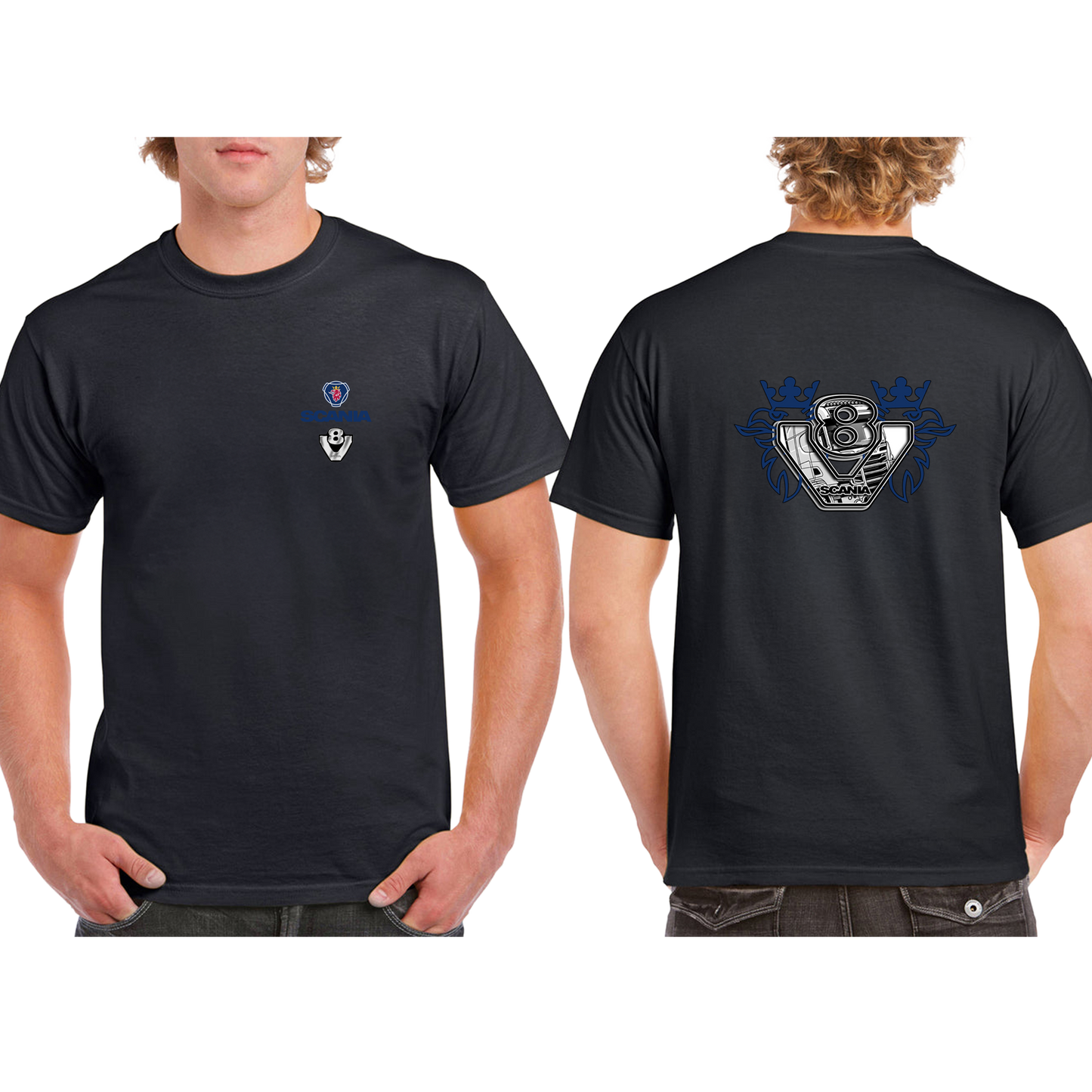 Scania V8 Power Tee - Blue/Yellow Red
