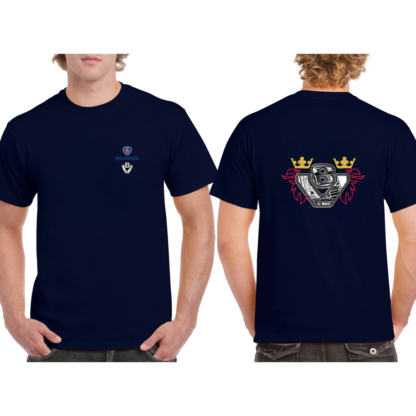 Scania V8 Power Tee - Blue/Yellow Red