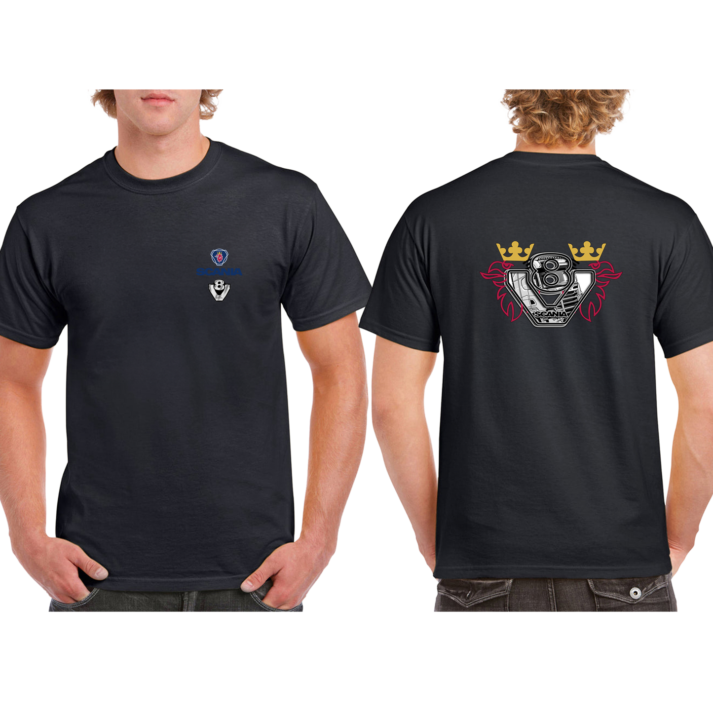 Scania V8 Power Tee - Blue/Yellow Red
