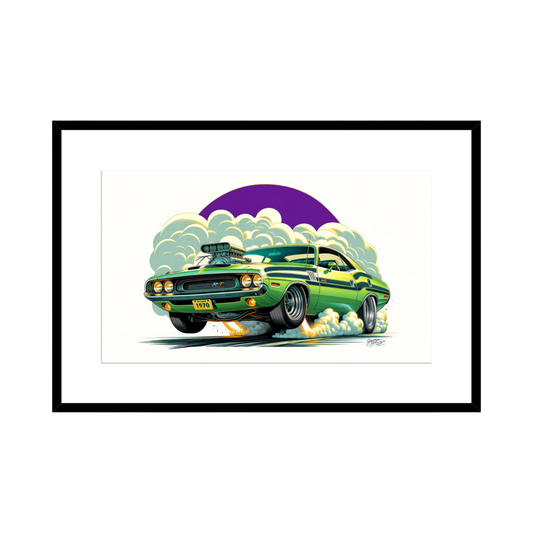 1970 Dodge Challenger MOPAR or NO CAR Wall Art - 2 Size Options