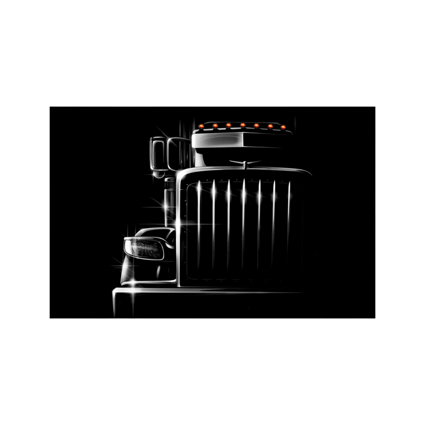 Stealth Black Truck Poster - 7 Sizes