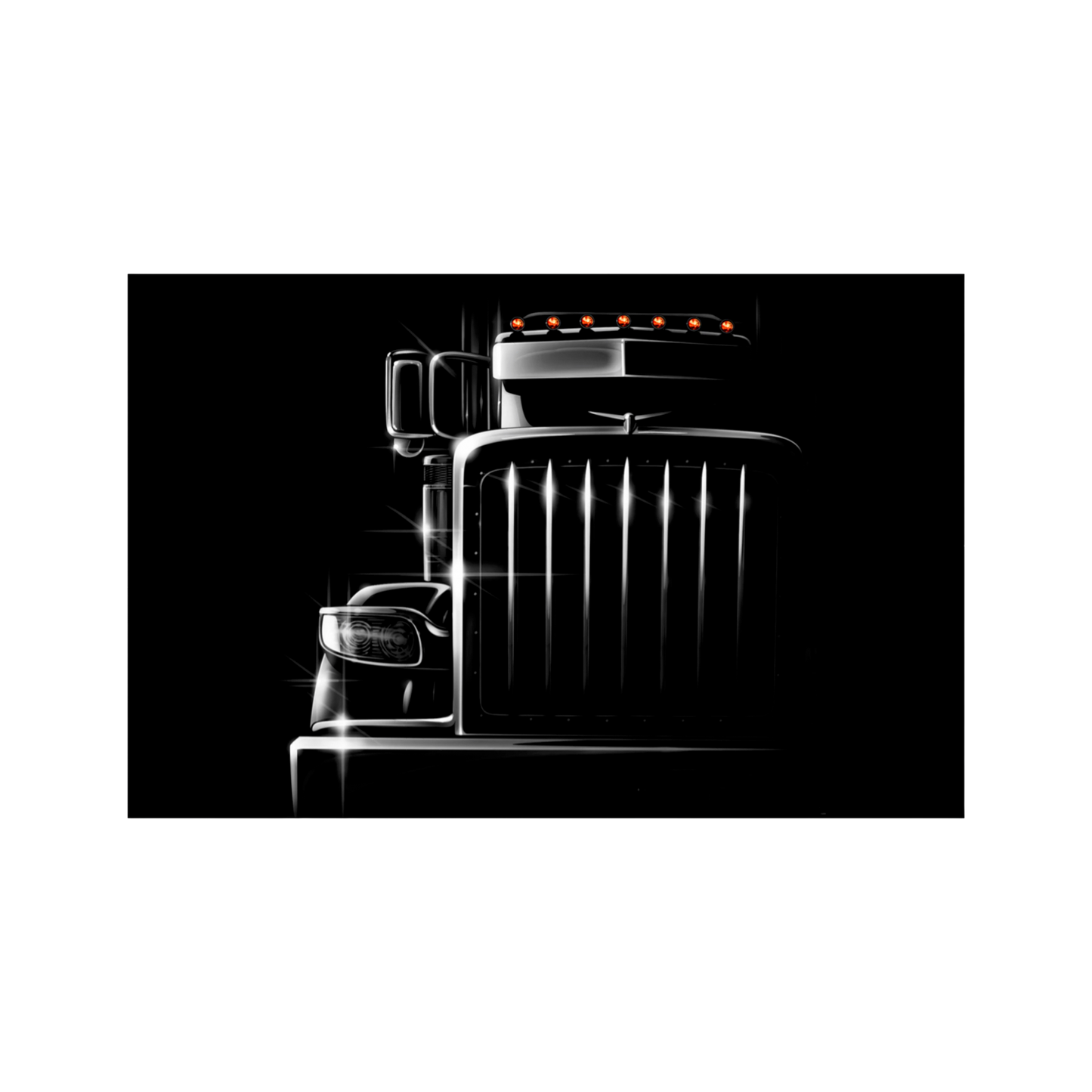 Stealth Black Truck Poster - 7 Sizes