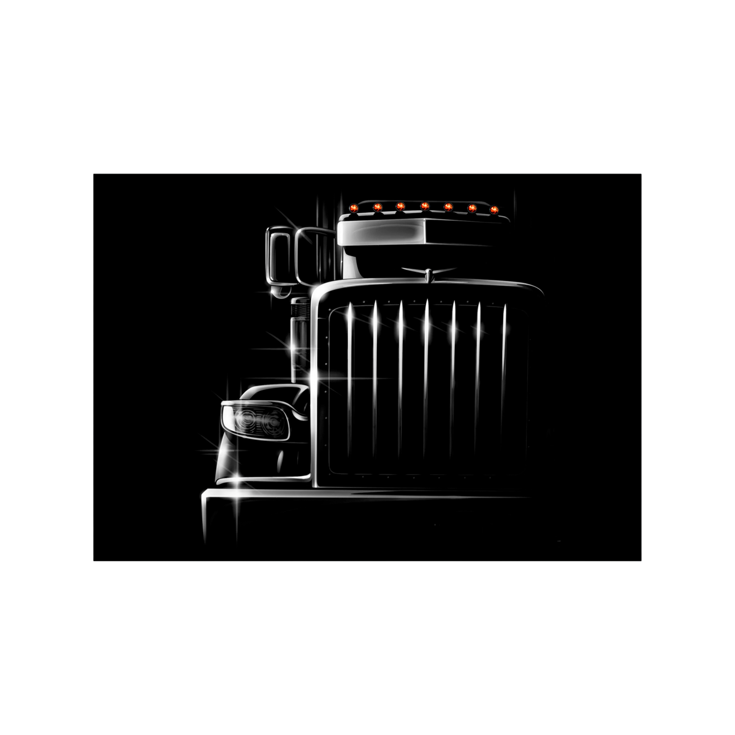 Stealth Black Truck Poster - 7 Sizes