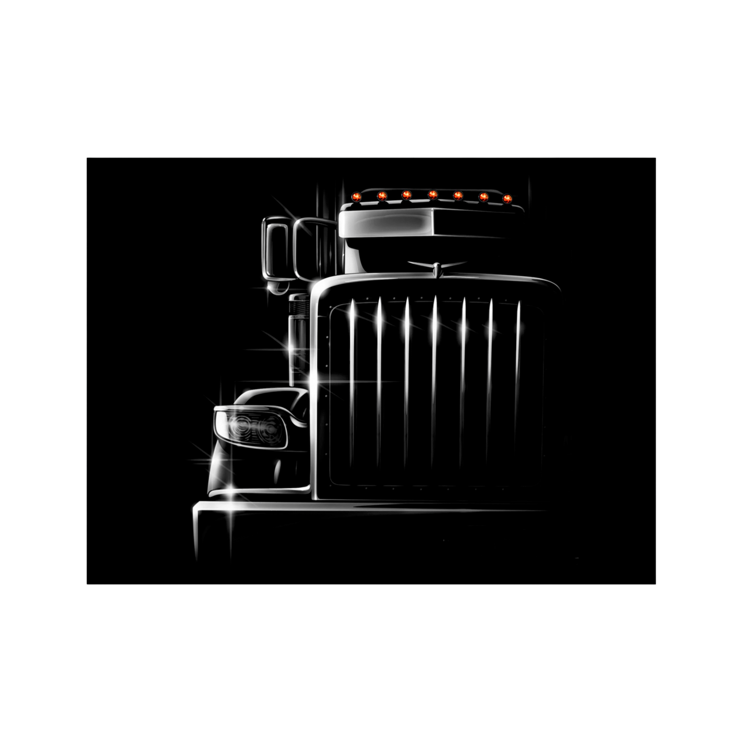 Stealth Black Truck Poster - 7 Sizes