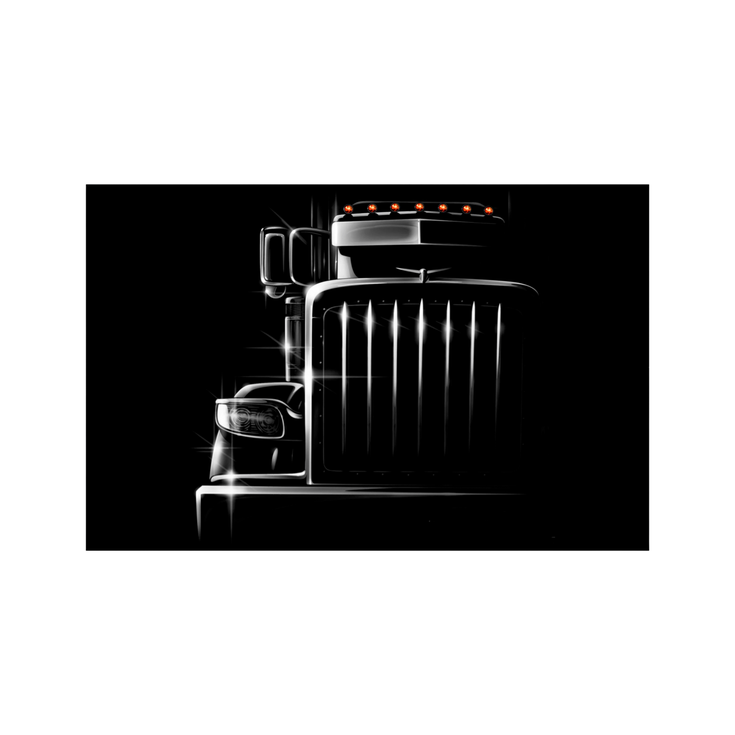 Stealth Black Truck Poster - 7 Sizes