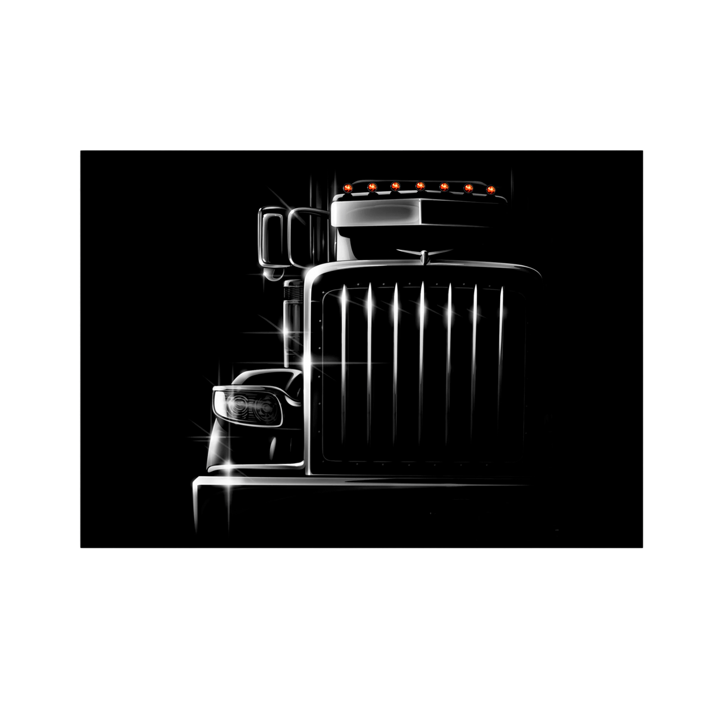 Stealth Black Truck Poster - 7 Sizes