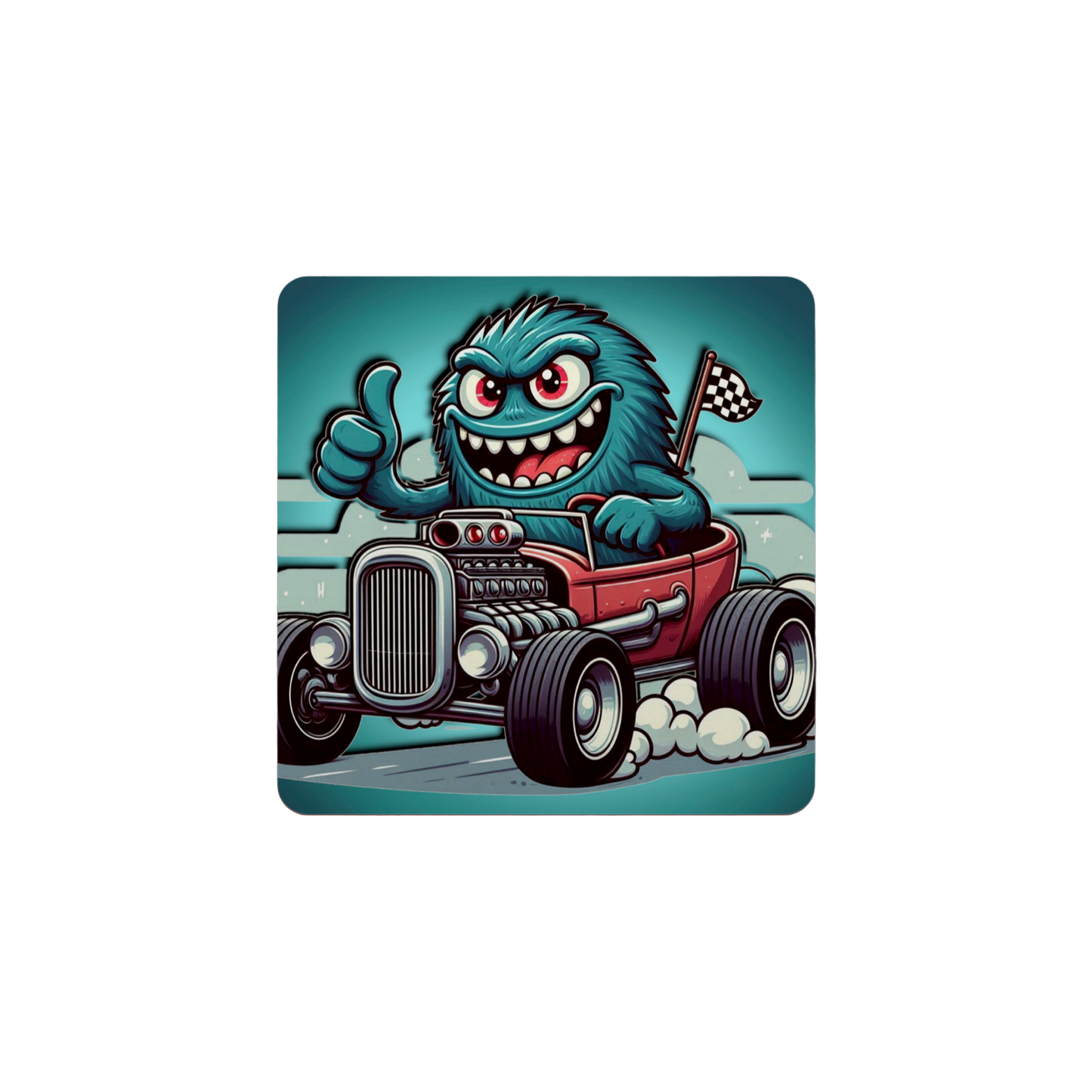 Hot Rod Cartoon Coasters - 6 Designs