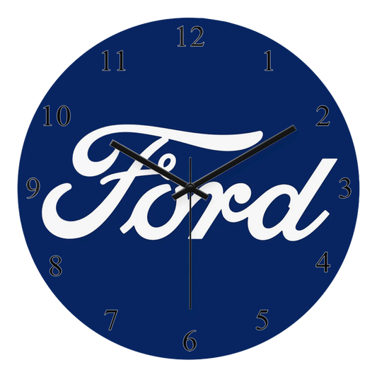 Ford Round Metal Clock