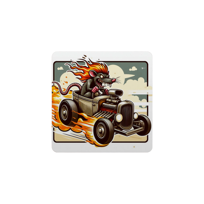 Hot Rod Cartoon Coasters - 6 Designs