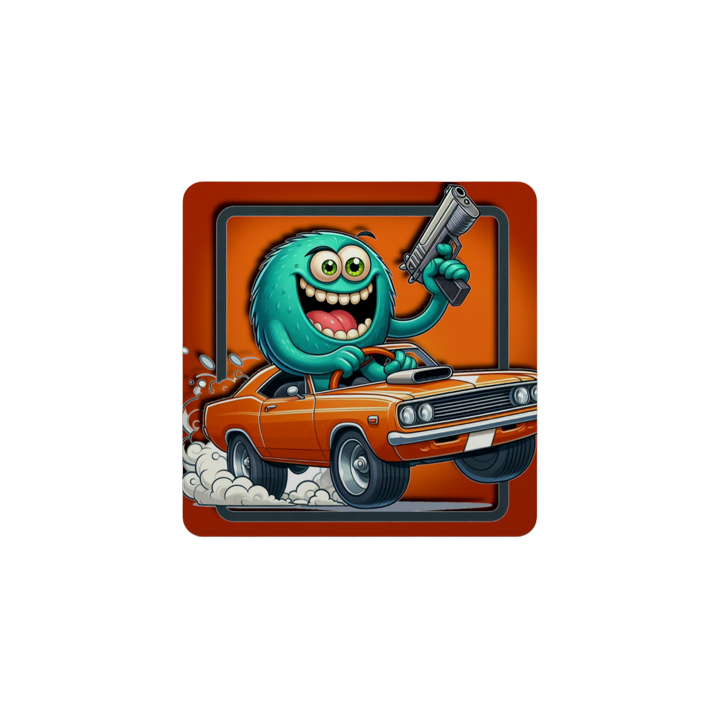 Hot Rod Cartoon Coasters - 6 Designs