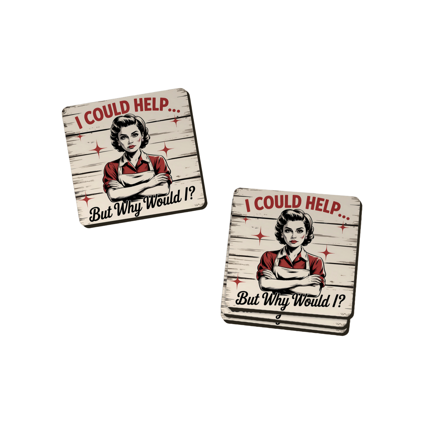 Retro Attitude Coasters  - 12 Designs