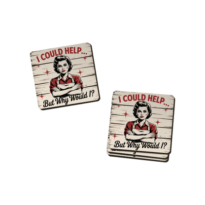 Retro Attitude Coasters  - 12 Designs