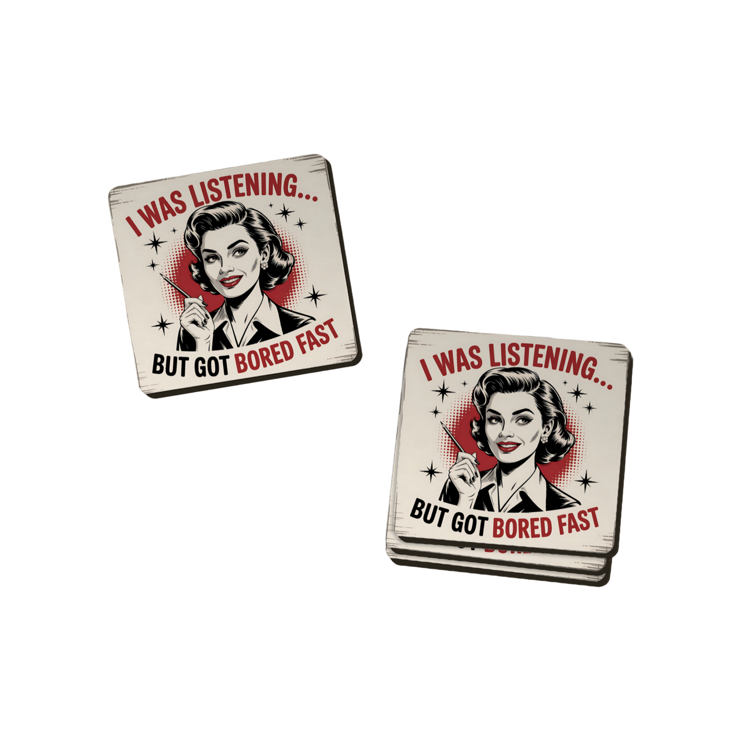 Retro Attitude Coasters  - 12 Designs