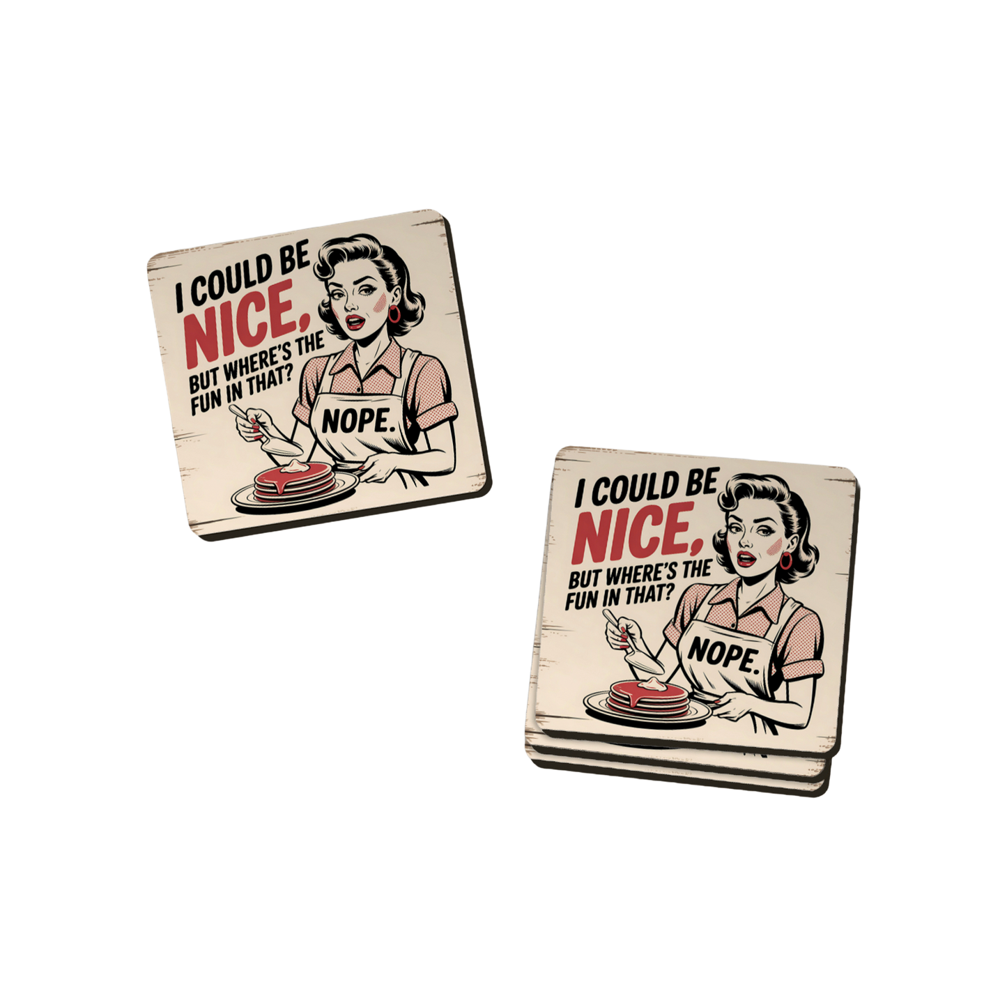 Retro Attitude Coasters  - 12 Designs